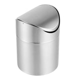 Receptacle, Trash, Countertop, Round, Swing-Top, Stainless Steel, 4.75 x 4.75 x 7 Inch,1 - 1 EACH