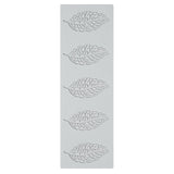 Mat, Fondant Impression, 11.60 x 3.80 Inch, Spring Leaf, Silicone, Gray,1 - 1 EACH