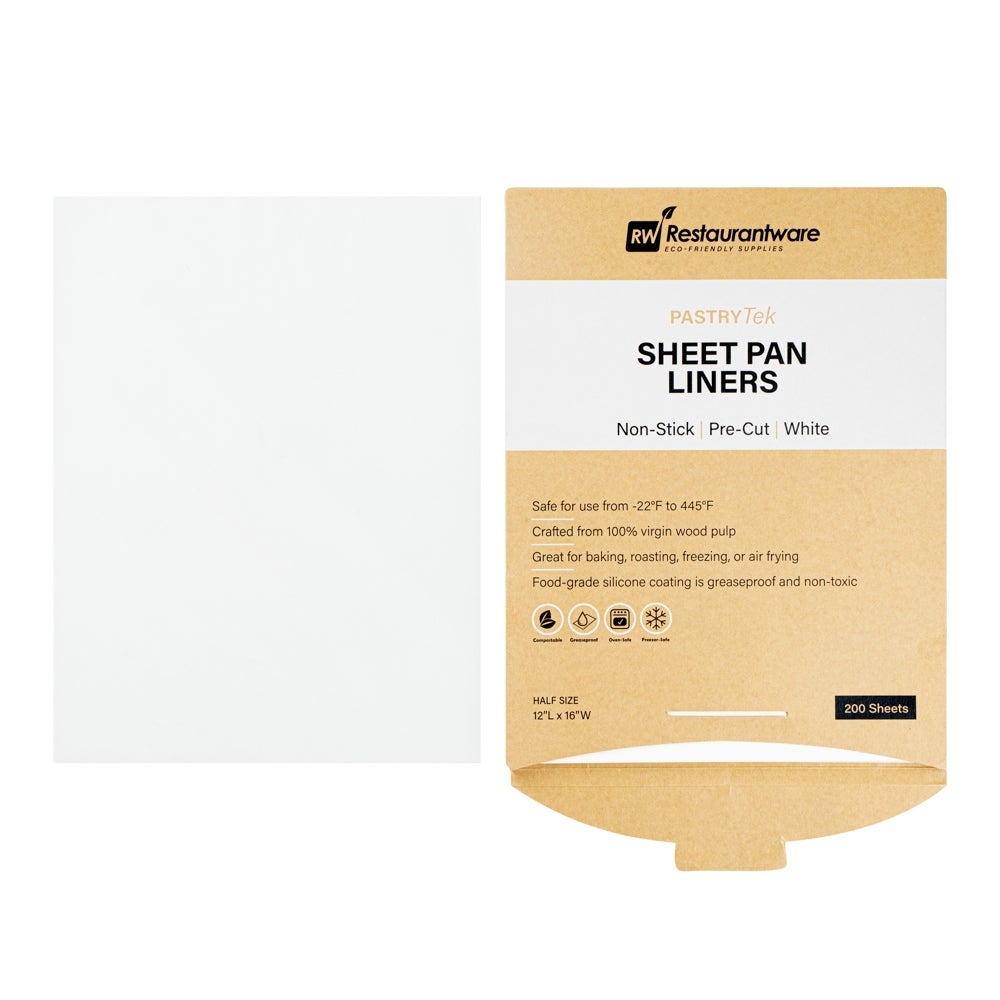 Liners, 12 x 16 Inch, Paper, White, Silicone-Coated,1 - 200 COUNT