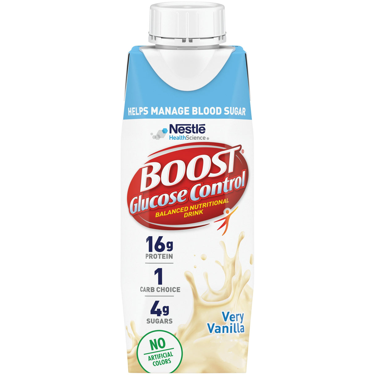 Nutritional Drink, Very Vanilla, Glucose Control, Shelf-Stable, Single-Serve,24 - 8 FLUID
