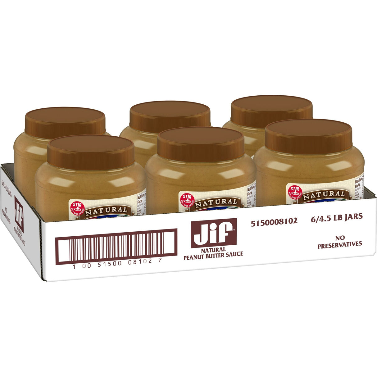 Peanut Butter, Natural,6 - 4.5 POUND