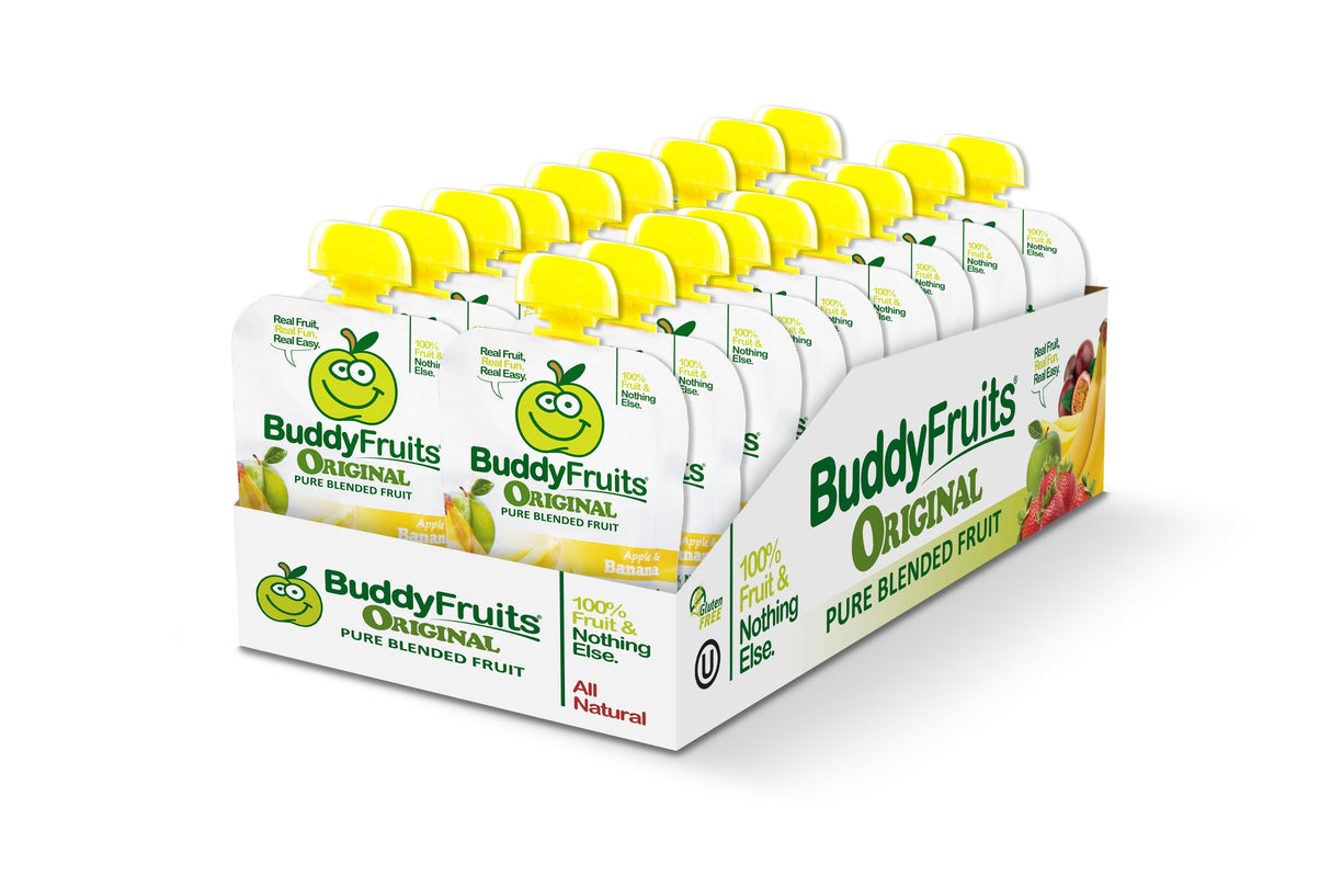Fruit Blend, Apple & Strawberry, Puree, Squeeze Pouch, Shelf-Stable,18 - 3.2 OUNCE
