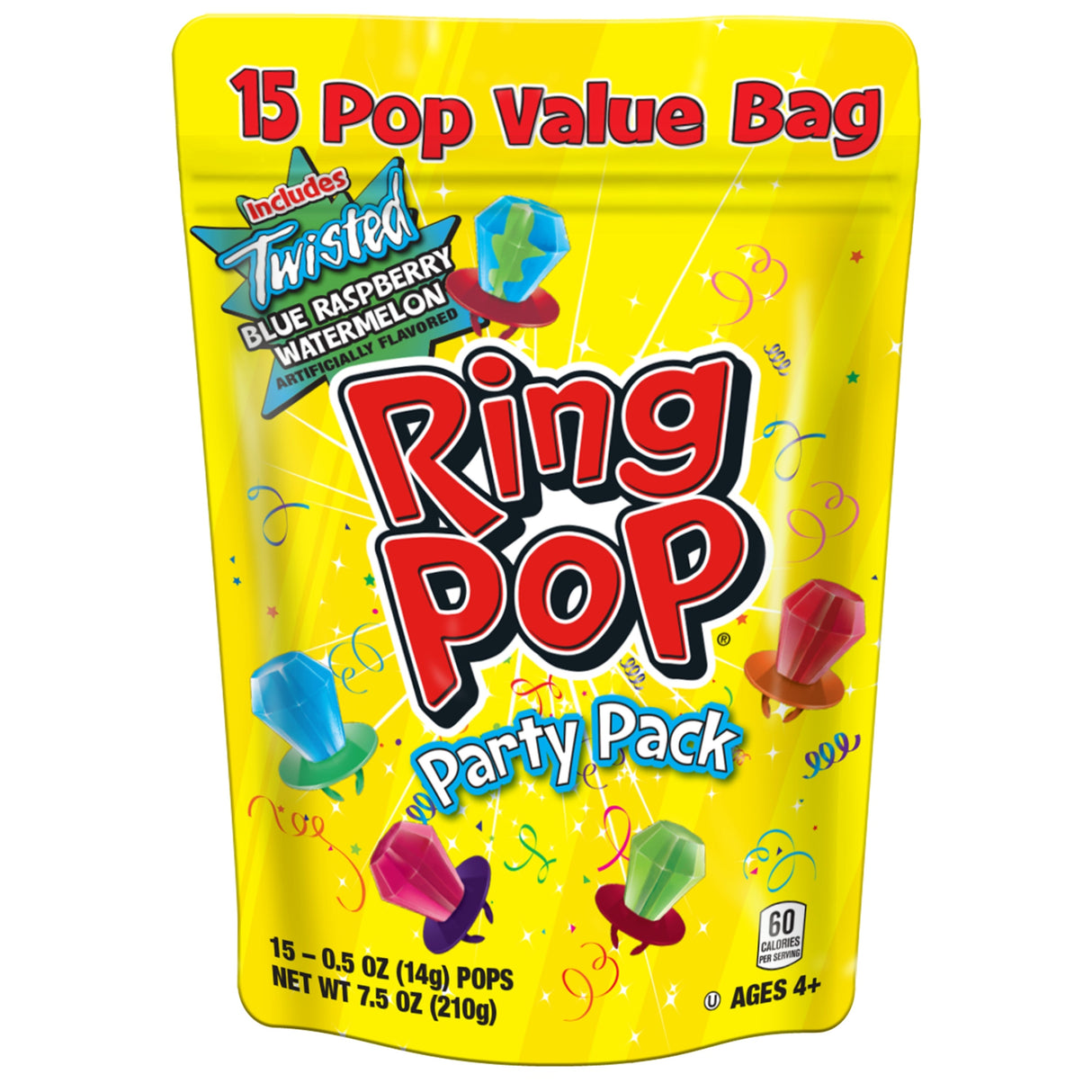 Candy Suckers, Ring, Assorted,6 - 15 COUNT
