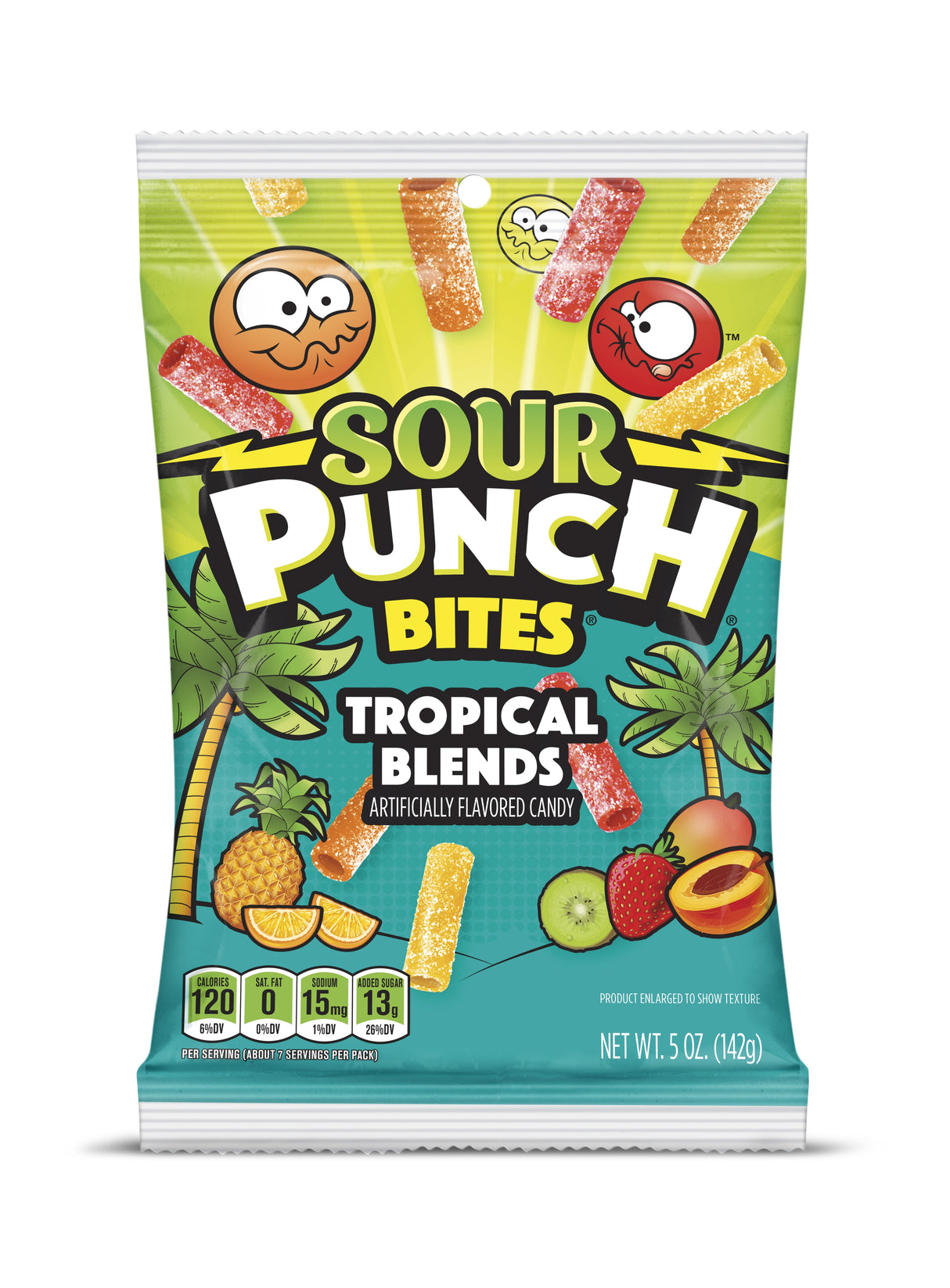 Candy Bites, Sour Punch, Tropical,12 - 5 Gram Avg