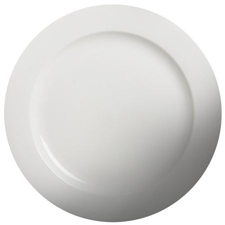 Plates, Porcelain, 12 Inch, Classic White, Rim,6 - 2 COUNT