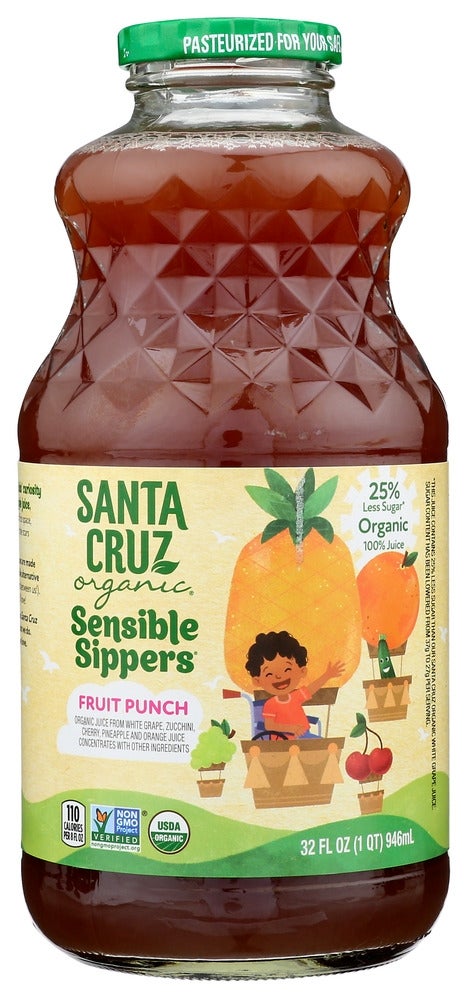 Juice, Fruit Punch, 100%, Shelf-Stable, Glass,6 - 32 FLUID