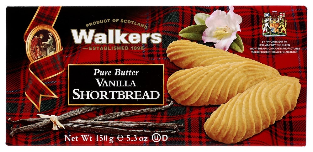 Cookies, Shortbread, Pure Butter Vanilla, Shelf-Stable,12 - 5.3 OUNCE
