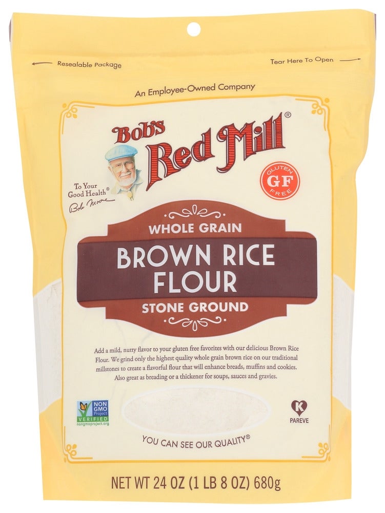 Flour, Whole Grain Brown Rice, Stone Ground,4 - 24 OUNCE