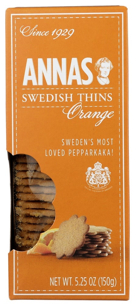 Cookies, Swedish Thins, Orange, Shelf-Stable,12 - 5.25 OUNCE
