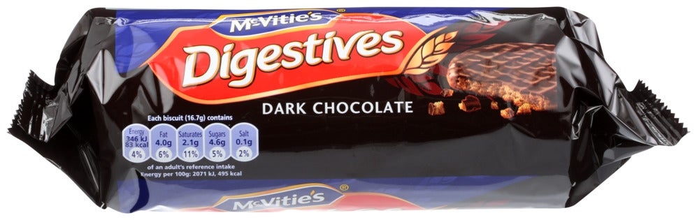 Cookies, Digestive, Dark Chocolate-Coated, Shelf-Stable,12 - 10.5 OUNCE