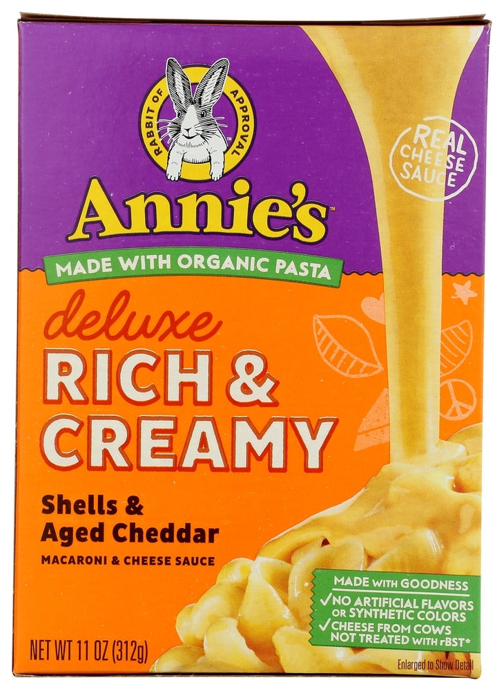 Entree, Macaroni & Cheese, Rich & Creamy, Aged Cheddar, Shells, Cheese Sauce,12 - 11 OUNCE