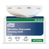 Cloth, Cleaning, Microfiber, White, 11.60 x 13.40 Inch, Disposable,8 - 40 COUNT
