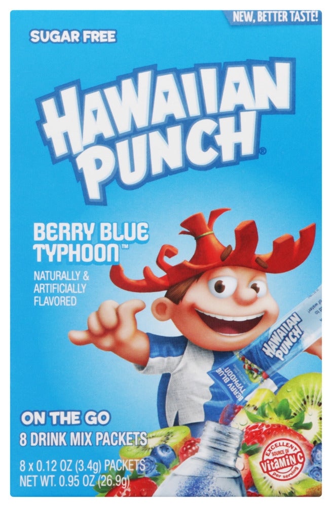 Drink Mix, Berry Blue Typhoon, Single-Serve Packet,12 - 0.95 OUNCE