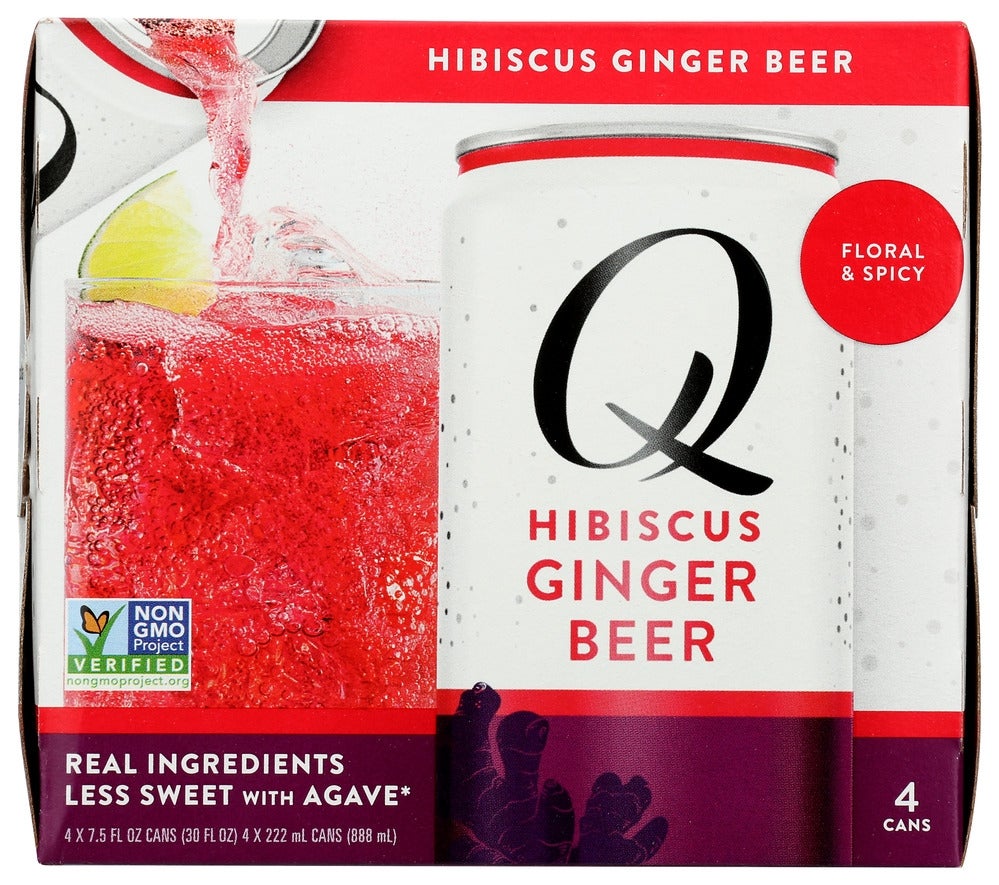 Soft Drink, Ginger Beer, Hibiscus, Single-Serve, Can,24 - 7.5 FLUID
