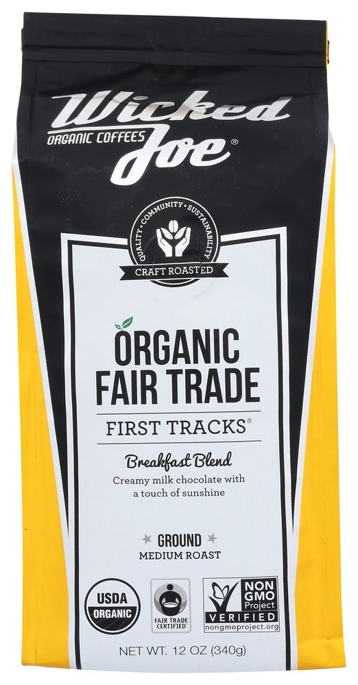 Coffee, Ground, Breakfast Blend, Medium Roast,6 - 12 OUNCE