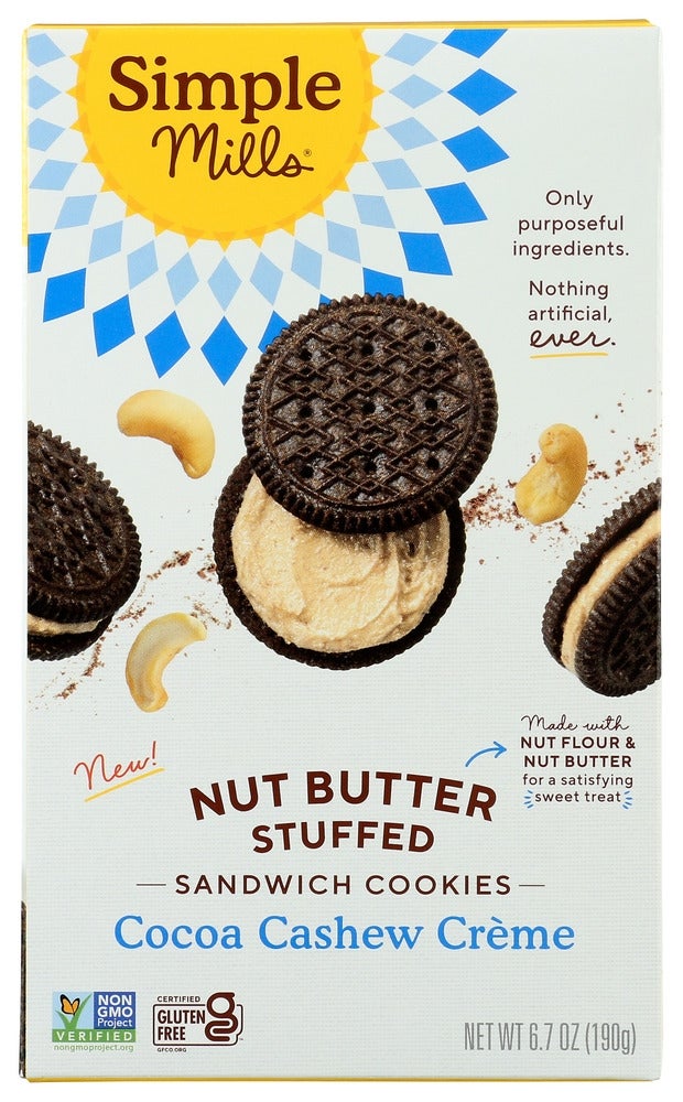 Cookies, Chocolate Sandwich, Cashew Creme, Shelf-Stable,8 - 6.7 OUNCE