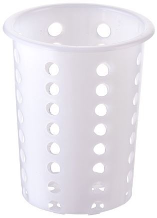 Insert, Flatware Holder, Perforated, White, Plastic, fits 4 Inch Holder,1 - 1 EACH