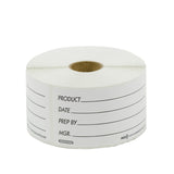 Labels, Product, 2 x 4 Inch, Removeable, White with Black Front, Rectangular,1 - 500 COUNT