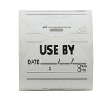 Labels, Use By, 3 Inch, Removeable, White with Black Font, Round,1 - 500 COUNT