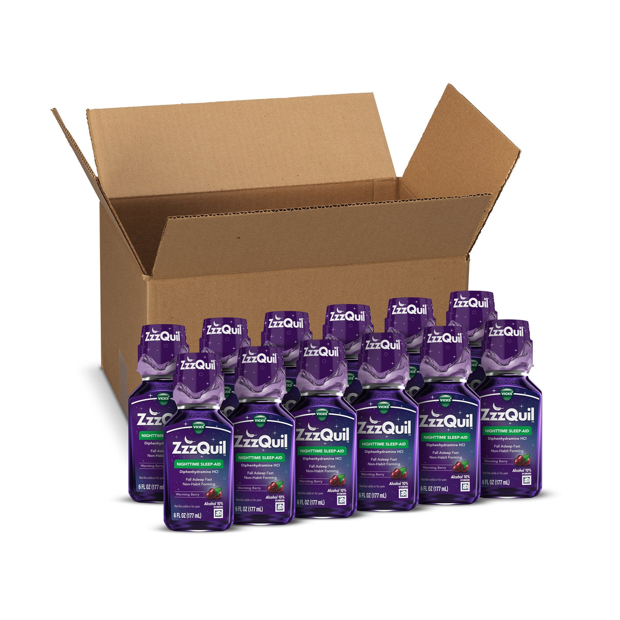 Medicine, Sleep-Aid, Liquid, Berry Flavored, Nighttime,12 - 6 FLUID