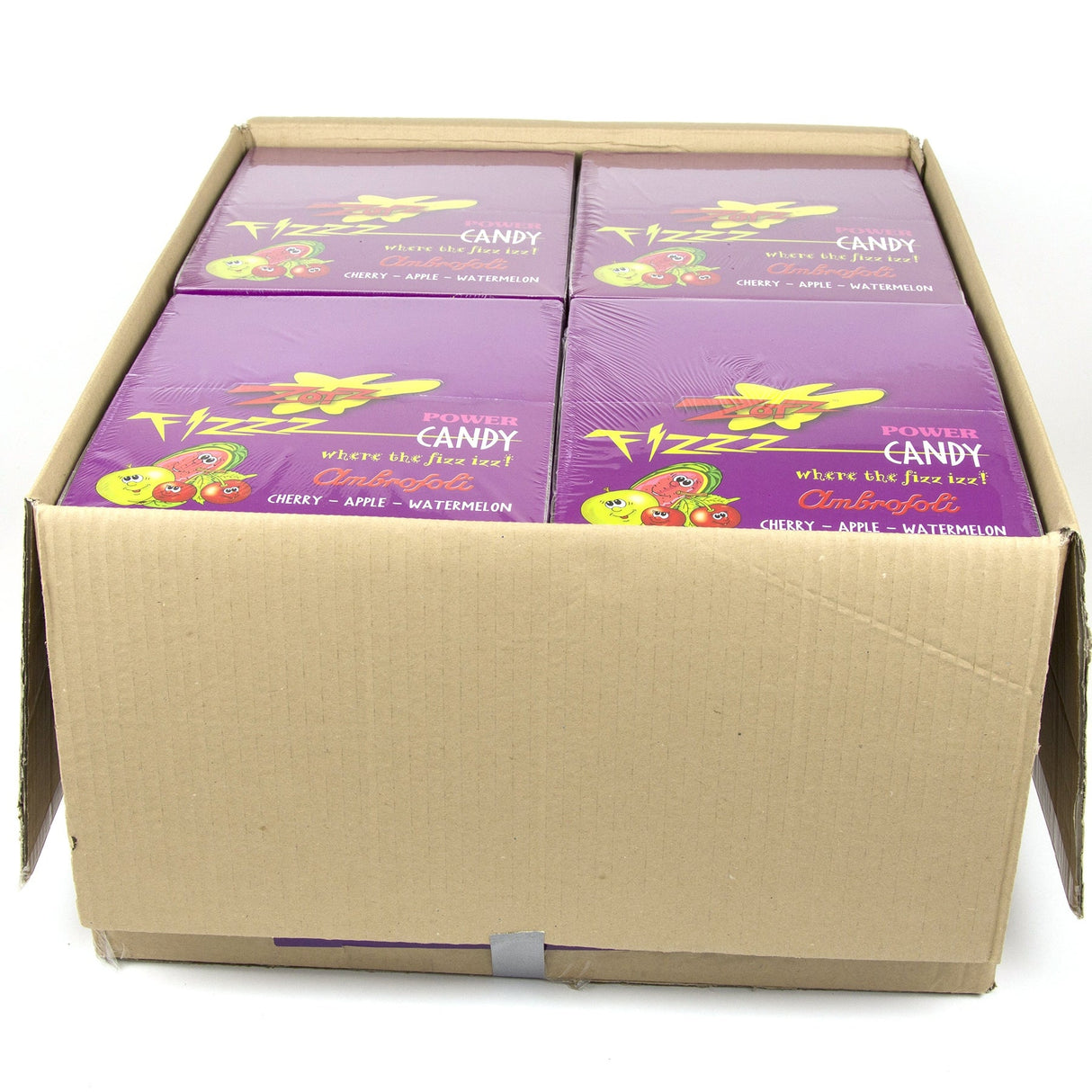 Candy, Fizz, Assorted, Cherry/Apple/Watermelon, 0.7 Ounce,12 - 48 COUNT