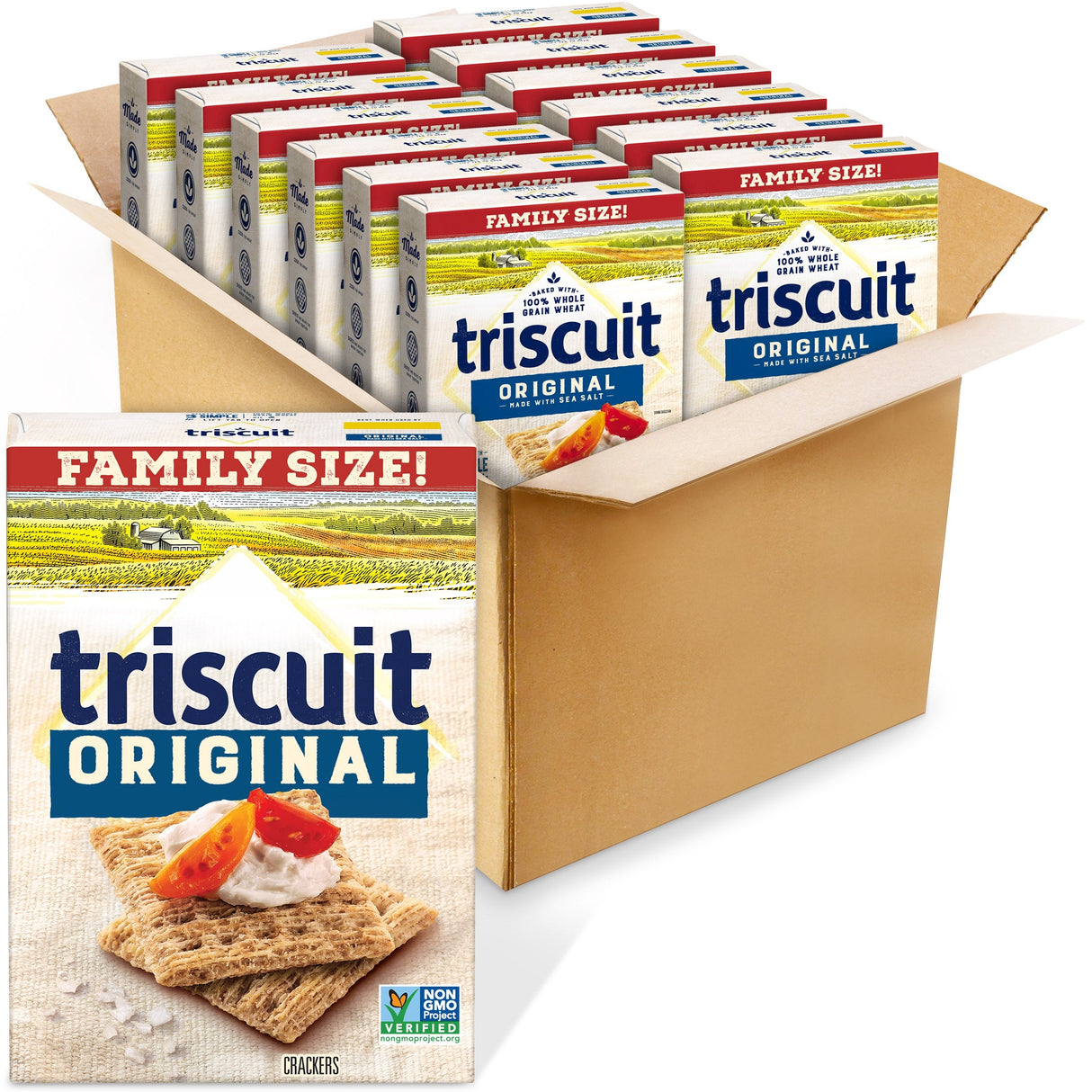 Crackers, Wheat, Family Size,12 - 12.5 OUNCE