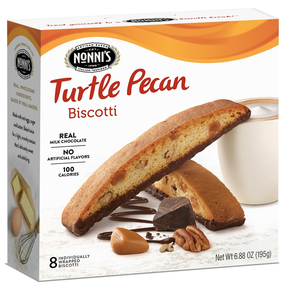 Biscotti, Turtle Pecan, Individually-Wrapped, Shelf-Stable,6 - 6.88 OUNCE
