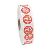 Labels, Wednesday, 0.75 Inch, Permanent, Red, Circle, Trilingual,1 - 2000 COUNT