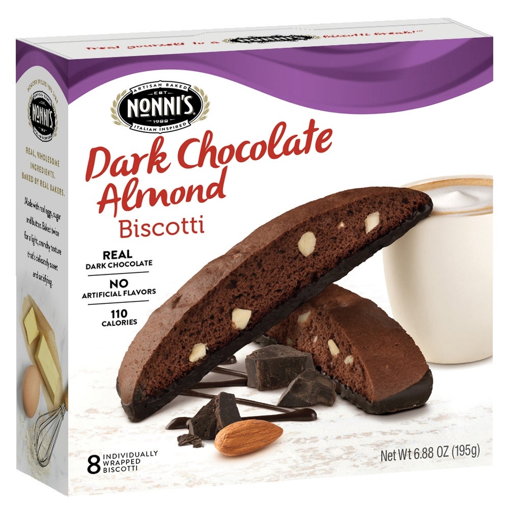 Biscotti, Dark Chocolate & Almond, Individually-Wrapped, Shelf-Stable,6 - 6.88 OUNCE