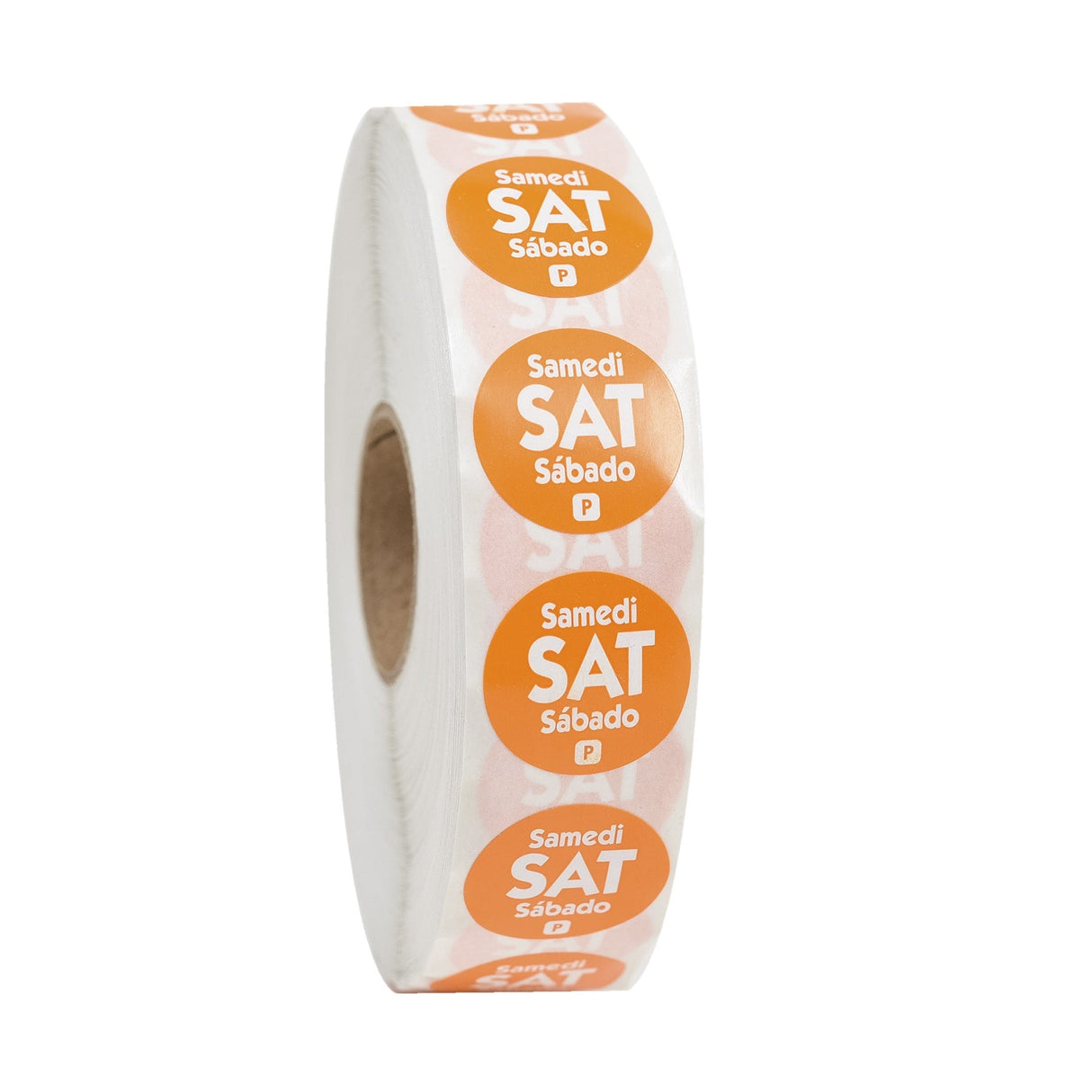 Labels, Saturday, 0.75 Inch, Permanent, Orange, Circle, Trilingual,1 - 2000 COUNT
