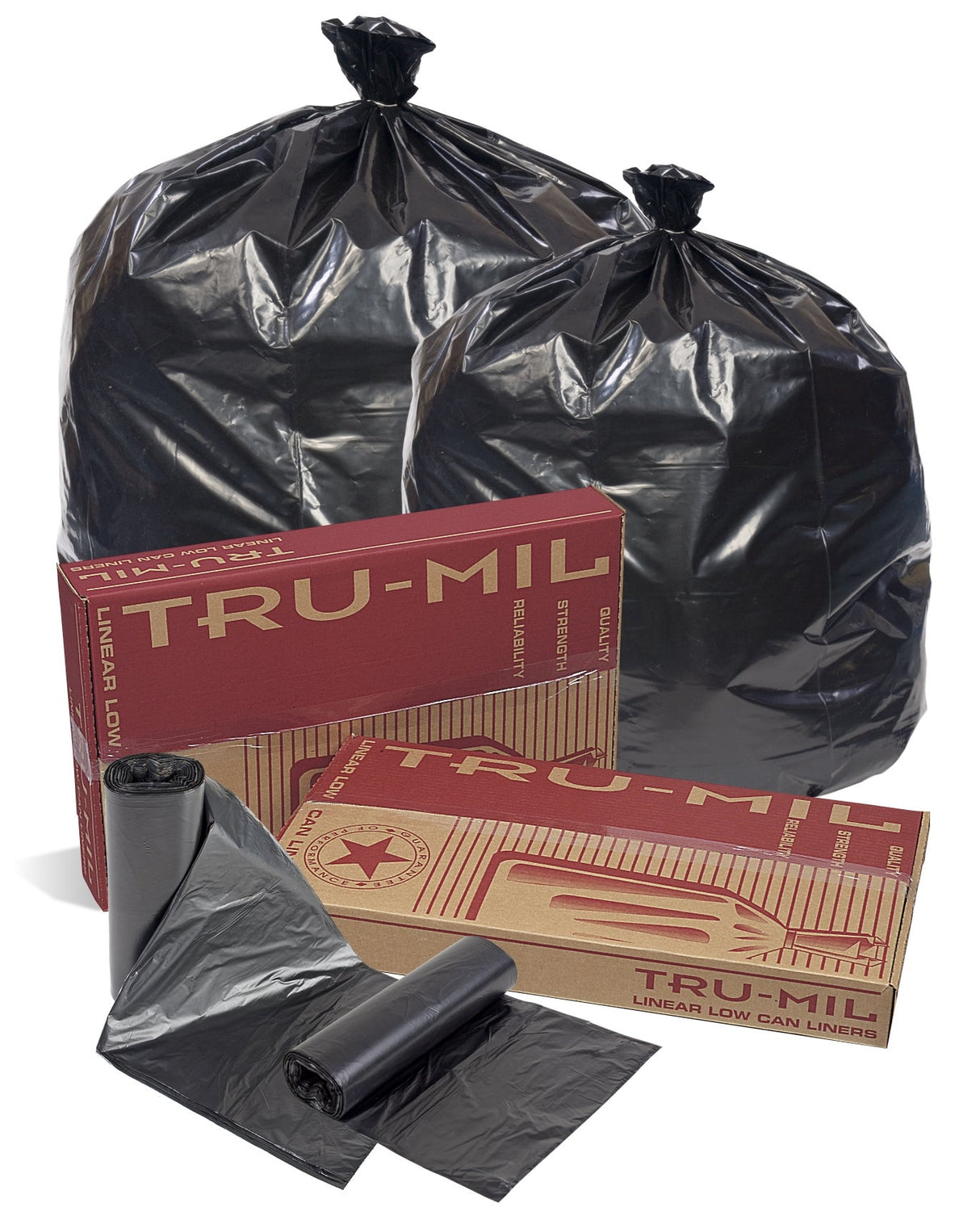 Can Liners, 33 Gallon, Black, 1.4 Mil, 33 x 39 Inch,5 - 25 COUNT