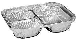 Trays, 3-Compartment, Foil, with Lid,250 - 1 EACH