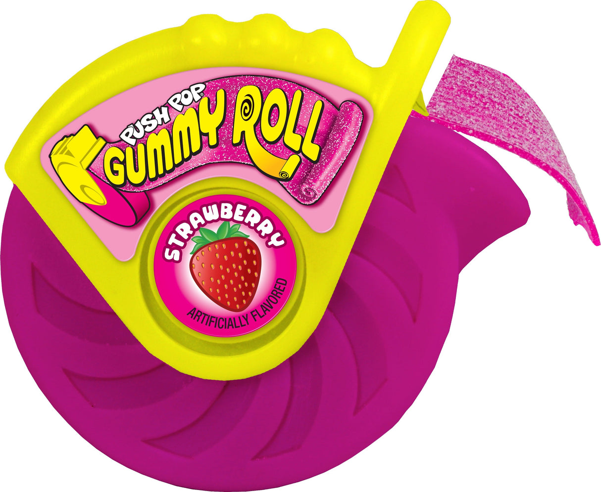 Candy, Gummy Roll, Sour Strawberry, 1.4 Ounce,24 - 8 COUNT