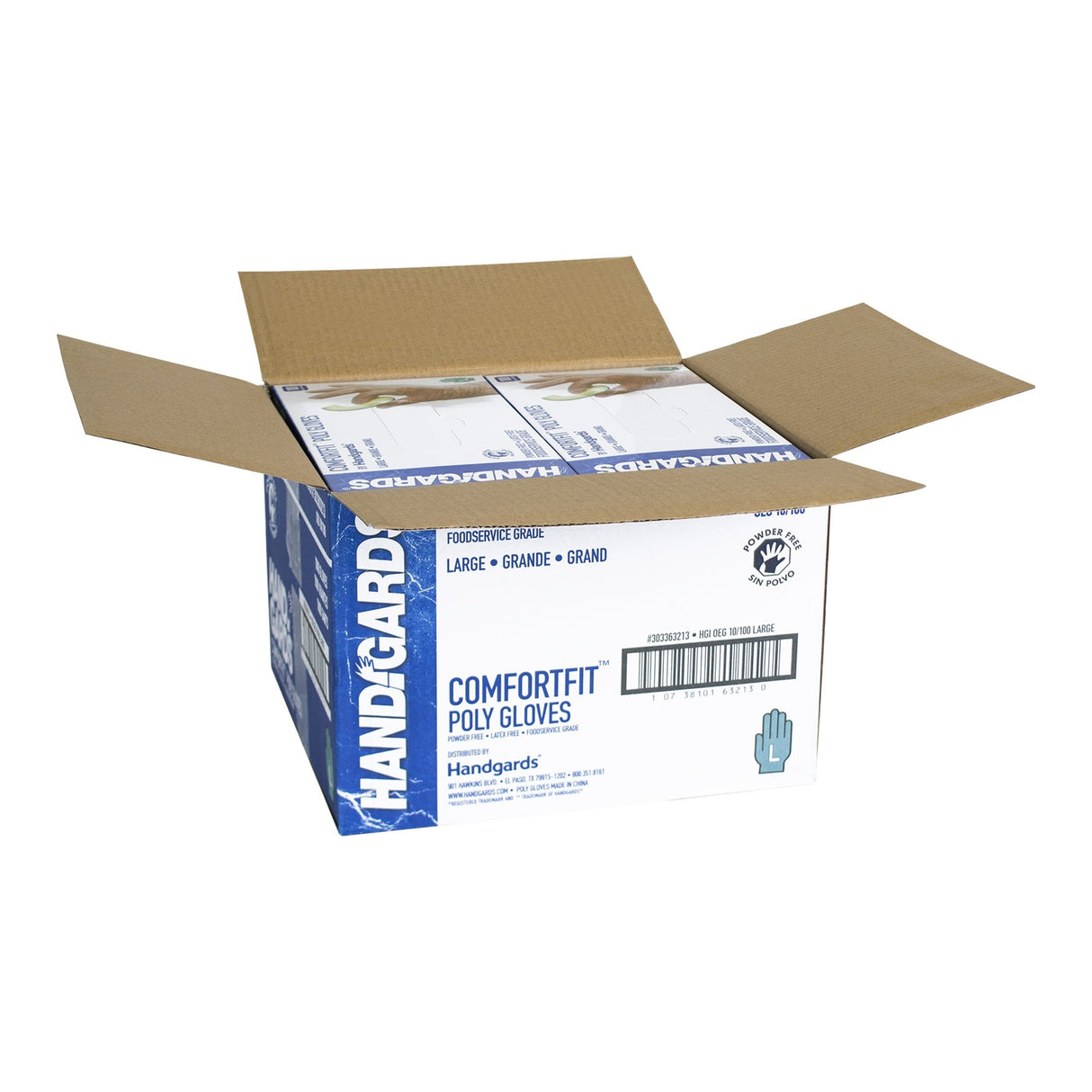 Gloves, Poly, Large, Powder-Free, Clear, Embossed,10 - 100 COUNT