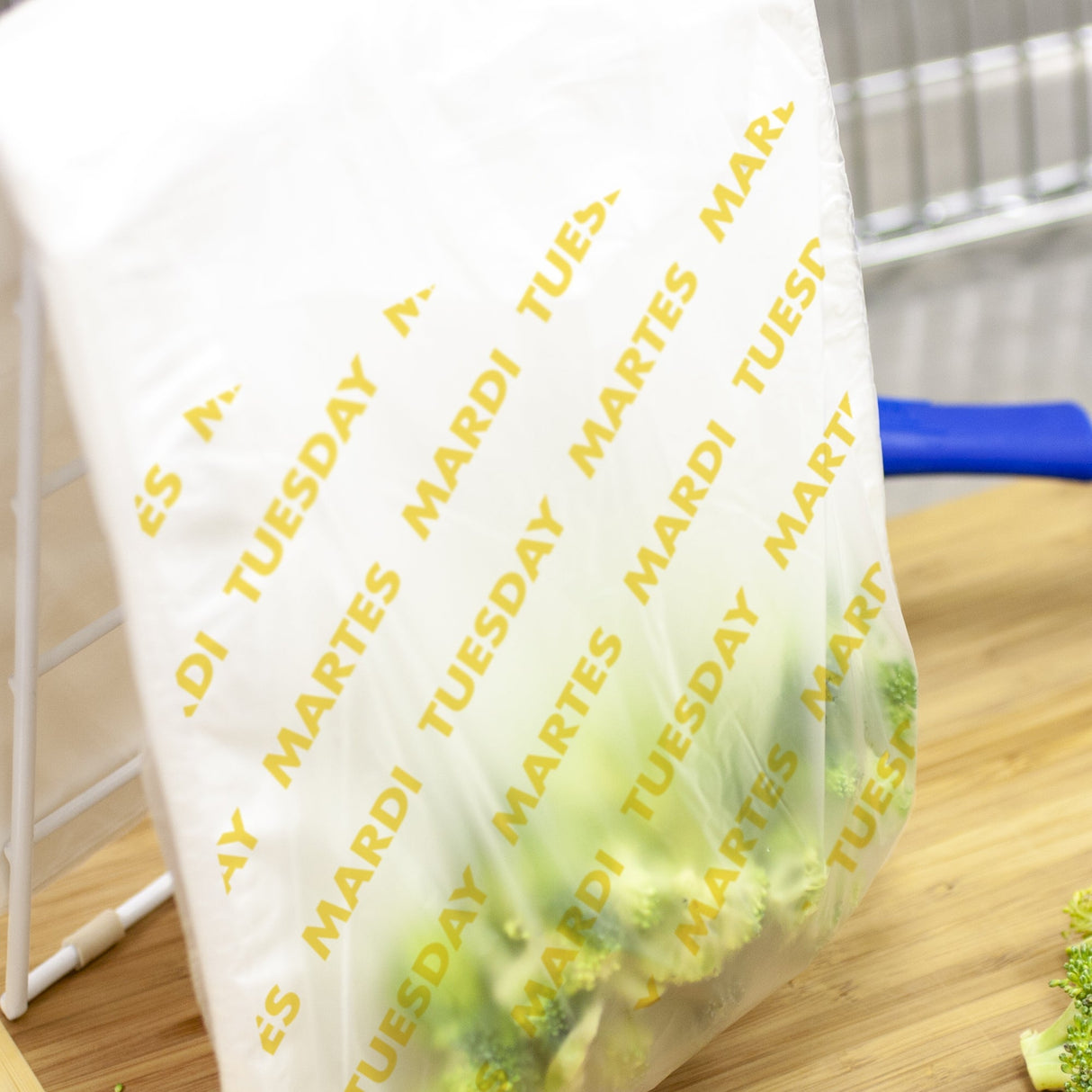 Bags, Portion, 8.5 x 8.5 Inch, Plastic, Clear/Yellow Tuesday, Printed,2000 - 1 EACH