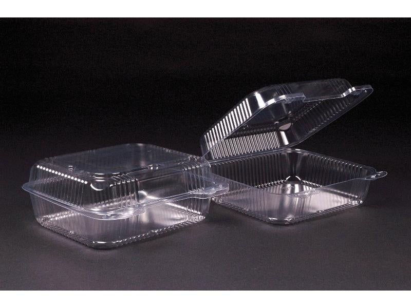 Containers, 8 x 8 Inch, Plastic, Clear,250 - 250 COUNT