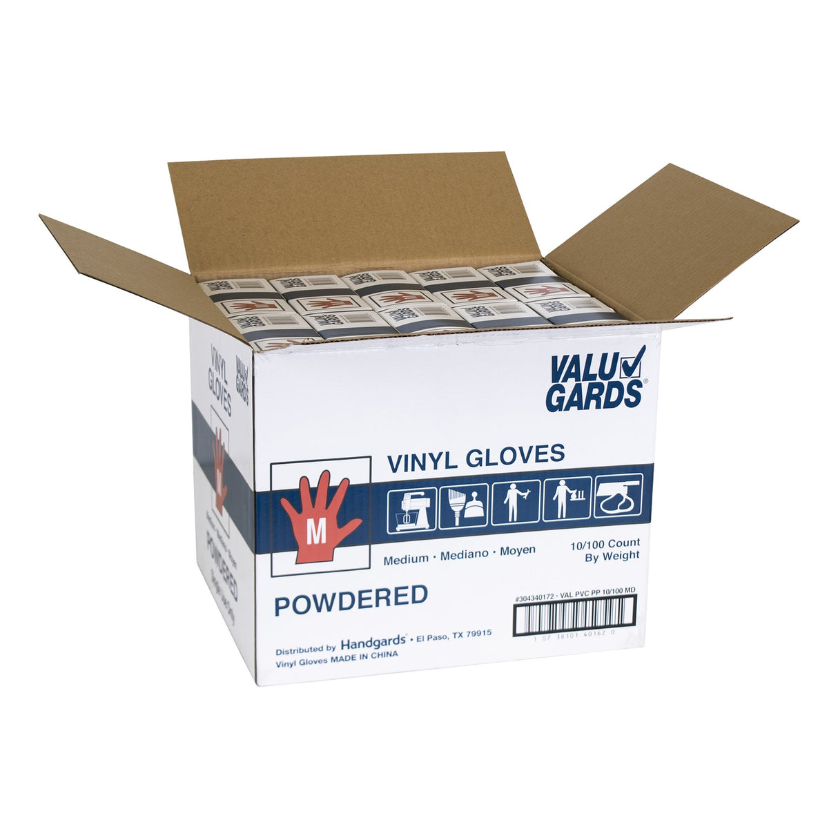 Gloves, Vinyl, Medium, Powder, Clear,10 - 100 COUNT