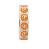 Labels, Saturday, 0.75 Inch, Removable, Orange, Circle, Trilingual,1 - 2000 COUNT