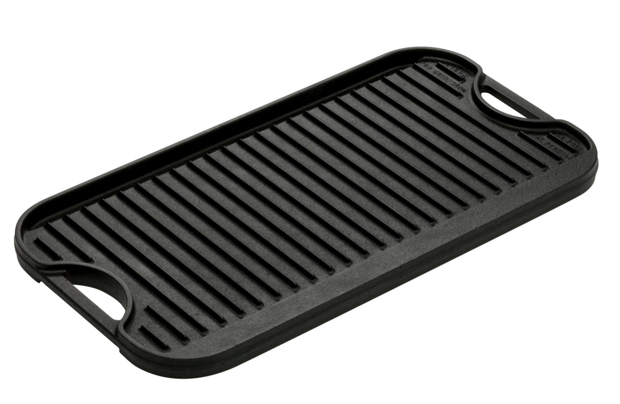 Grill & Griddle, Reversible, 20 x 10.50 Inch, Cast Iron, with Smooth Side & Ribbed Side,1 - 1 EACH