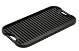 Grill & Griddle, Reversible, 20 x 10.50 Inch, Cast Iron, with Smooth Side & Ribbed Side,1 - 1 EACH