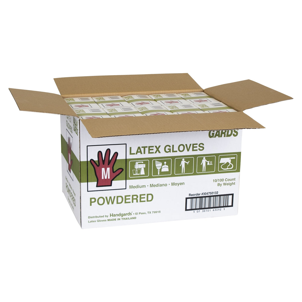 Gloves, Latex, Medium, Powder, Ivory,10 - 100 COUNT