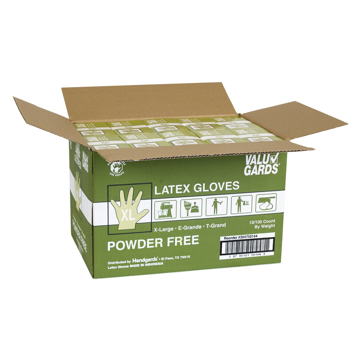 Gloves, Latex, Extra Large, Powder-Free, Ivory,10 - 100 COUNT