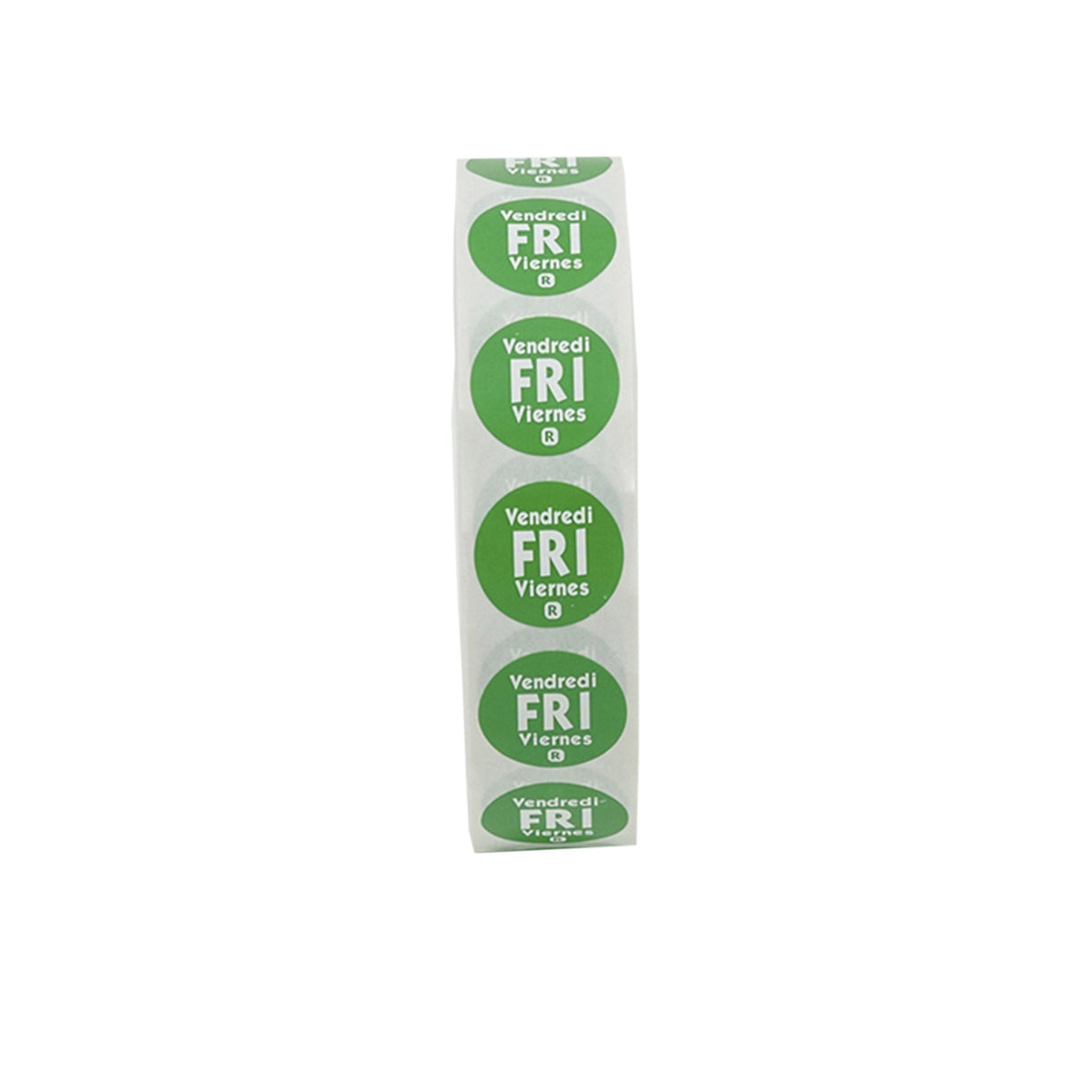 Labels, Friday, 0.75 Inch, Removable, Green, Circle, Trilingual,1 - 2000 COUNT