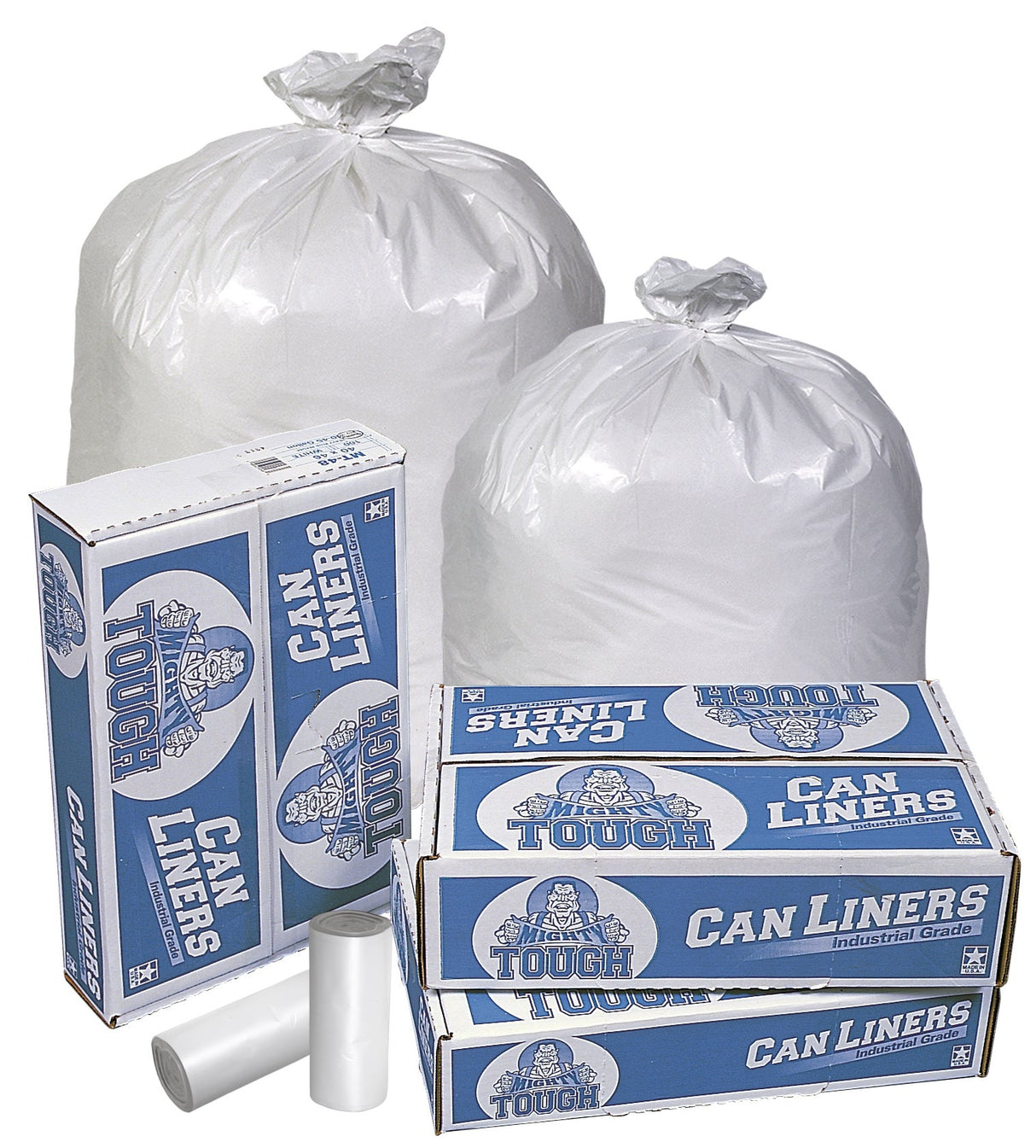 Can Liners, 40-45 Gallon, White, .95 Mil, 40 x 46 Inch,10 - 10 COUNT