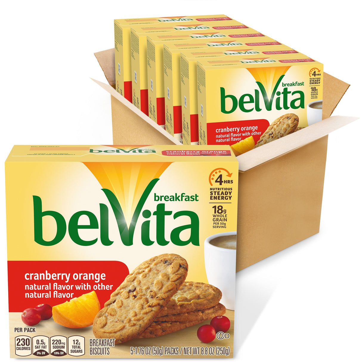 Biscuits, Breakfast, Cranberry & Orange, Single-Serve, Shelf-Stable, 1.76 Ounce,6 - 5 COUNT