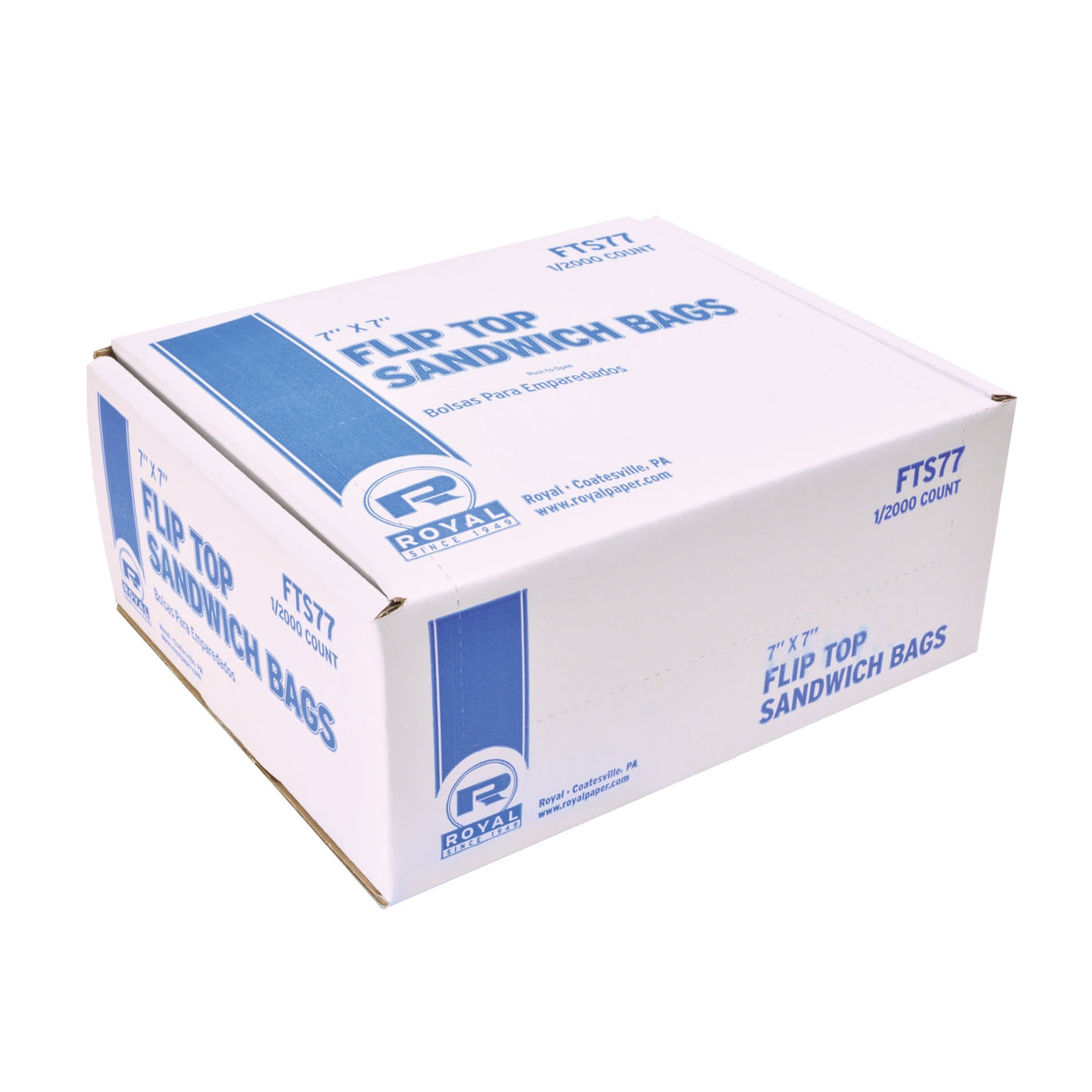 Bags, Sandwich, 7 x 7 Inch, Plastic, Clear, Fold Over,2000 - 1 EACH