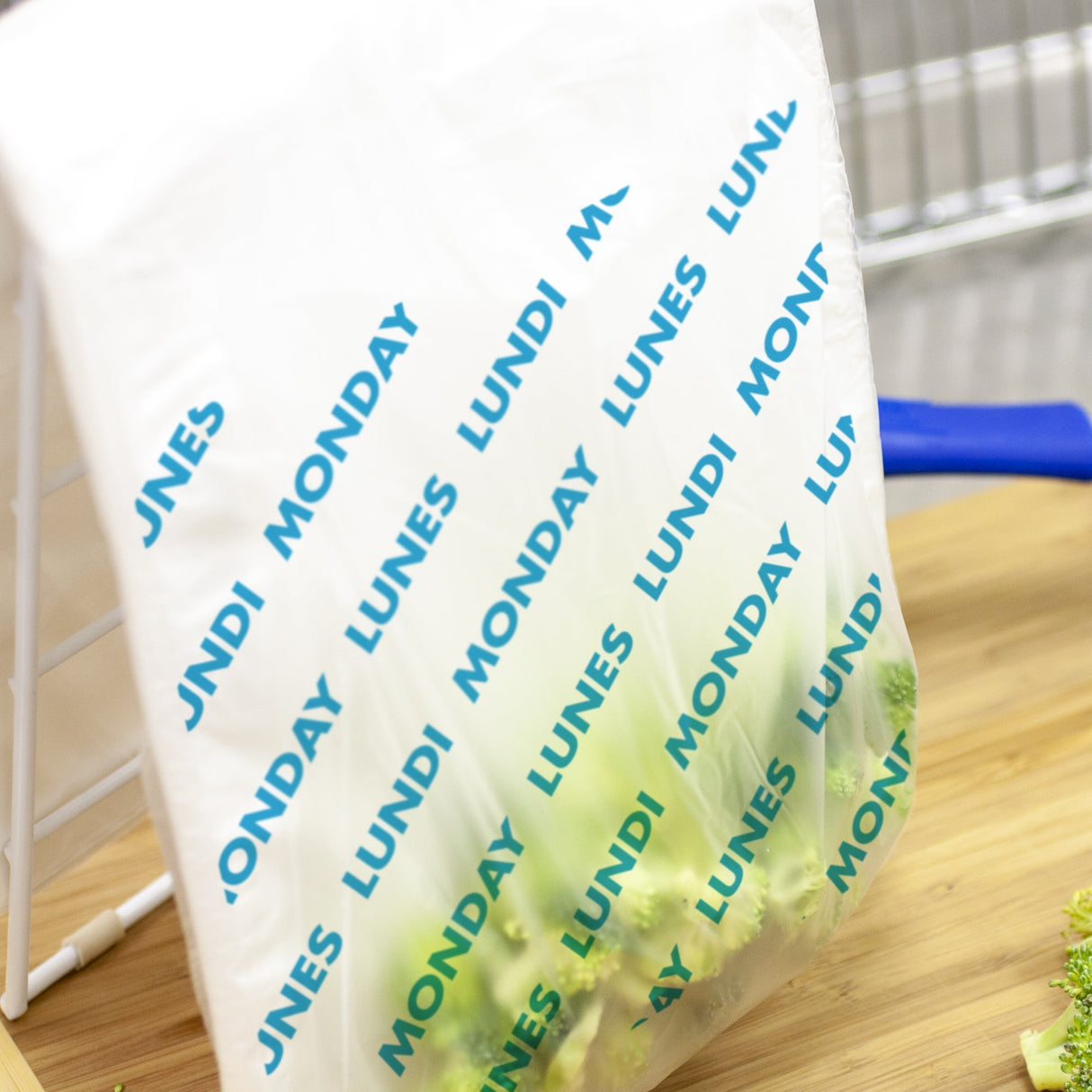 Bags, Portion, 8.5 x 8.5 Inch, Plastic, Clear/Blue Monday, Printed,2000 - 1 EACH