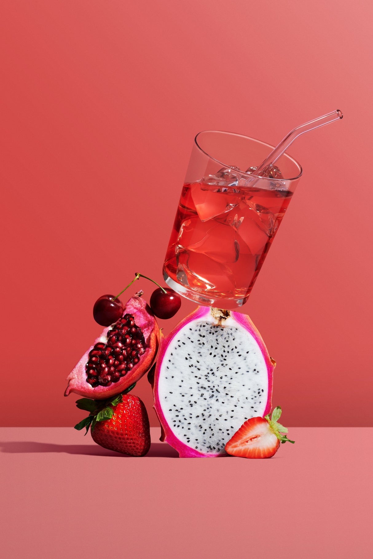 Drink Concentrate, Strawberry Dragonfruit, 8.5 to 1 Ratio,12 - 32 FLUID
