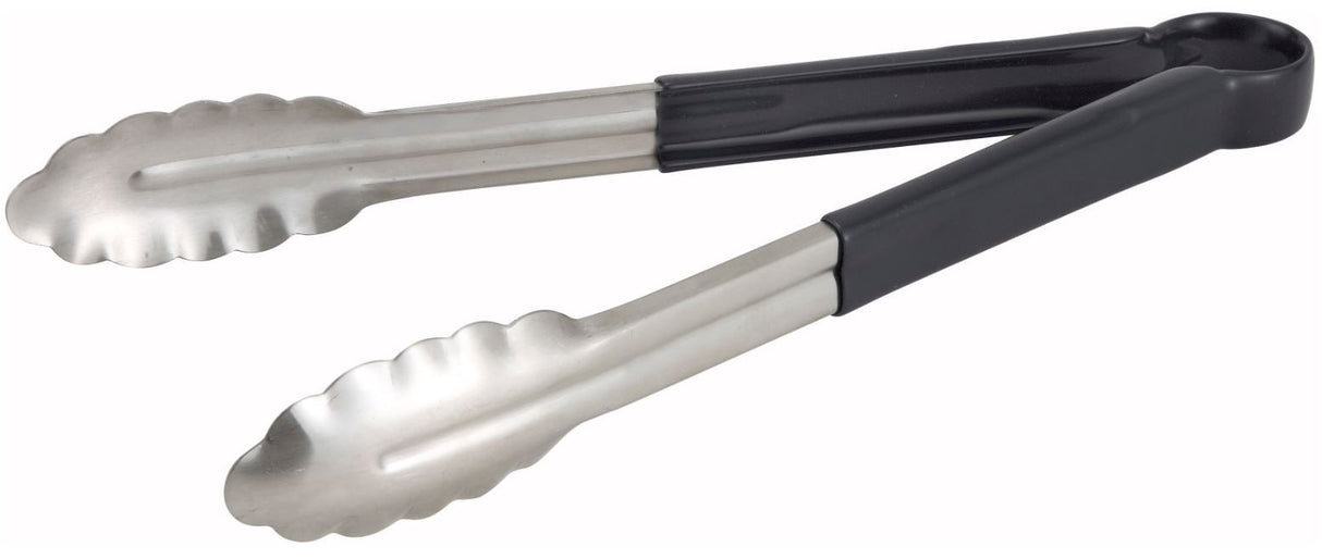 Tong, 12 Inch, Stainless Steel, with Black Plastic Handle,1 - 1 EACH