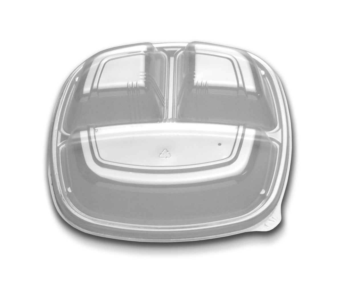 Lids, Dome, 9 Inch, Plastic, Clear, Vented, for 3-Compartment Plates,4 - 75 COUNT